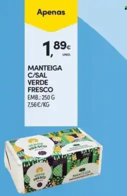 Continente Manteiga verde fresco promoção