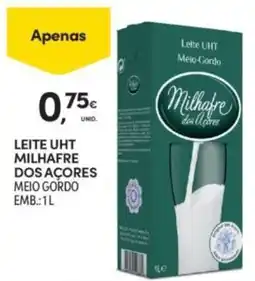 Continente Leite uht milhafre dos açores promoção