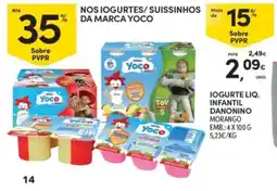 Continente Iogurte liq. infantil danonino morango promoção