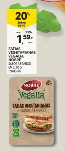 Continente Fatias vegetarianas vegalia nobre sabor a frango promoção