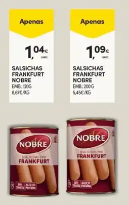 Continente nobre salsichas tipo frankfurt promoção