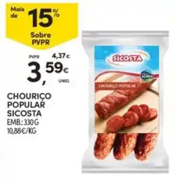 Continente Chouriço popular sicosta promoção