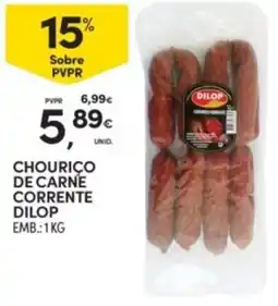 Continente Chouriço de carné corrente dilop promoção