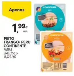 Continente Peito frango/ peru continente fatias promoção