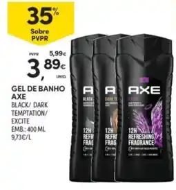 Continente Gel de banho axe black/dark temptation/excite promoção