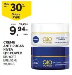 Continente creme anti-rugas nivea q10 power dia/noite promoção