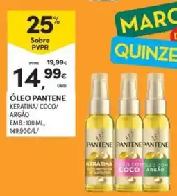 Continente óleo pantene keratina/coco/argão promoção