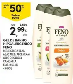 Continente gel de banho hipoaLergénico feno promoção