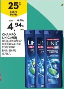 Continente Champô linic men promoção