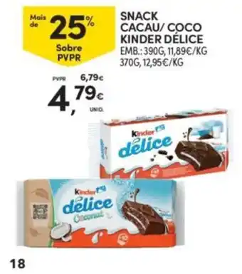Snack cacao/coco kinder delice