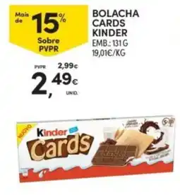 Continente kinder cards promoção