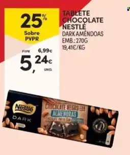 Continente Chocolate negro nestle almendras promoção