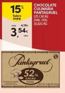 Continente Chocolate culinária pantagruel promoção