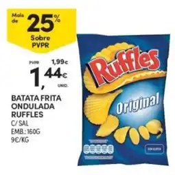 Continente batata frita ondulada ruffles promoção