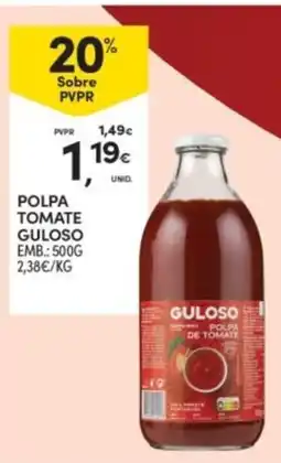 Continente Polpa de tomate guloso promoção