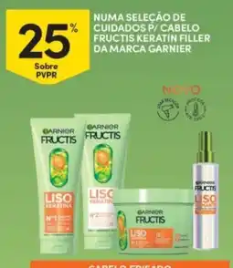 Continente Numa seleção de cuidados p/ cabelo fructis keratin filler da marca garnier promoção