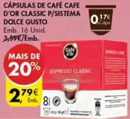 Pingo Doce Cápsulas de café cafe d'or classic promoção
