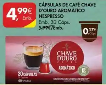 Pingo Doce Cápsulas de café chave d'ouro aromático promoção