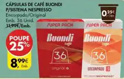 Pingo Doce Cápsulas de café buondi promoção