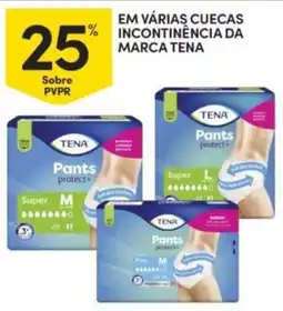 Continente Em várias cuecas incontinência da marca tena promoção
