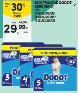 Continente Dodot bebé seco promoção