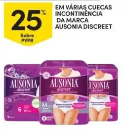 Continente Em várias cuecas incontinencia da marca ausonia discreet promoção