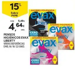 Continente Pensos higiénicos evax liberty promoção