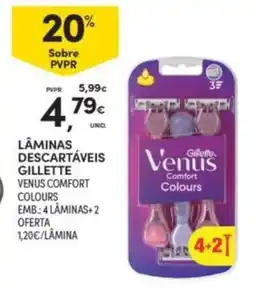 Continente lâminas descartáveis gillette venus comfort colours promoção