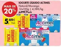 Pingo Doce Iogurte líquido actimel promoção