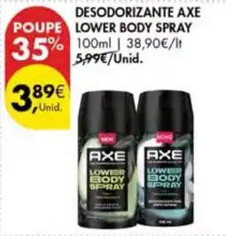 Pingo Doce axe lower body spray promoção