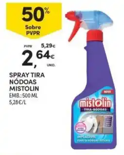 Continente spray tira nódoas mistolin promoção