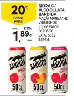 Continente Sídra c/ álcool lata bandida promoção