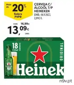 Continente Cerveja c/ álcool t/p heineken promoção