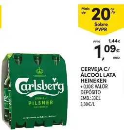 Continente Cerveja c/ álcool lata heineken promoção