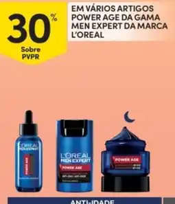 Continente Em vários artigos power age da gama men expert da marca l'oreal promoção