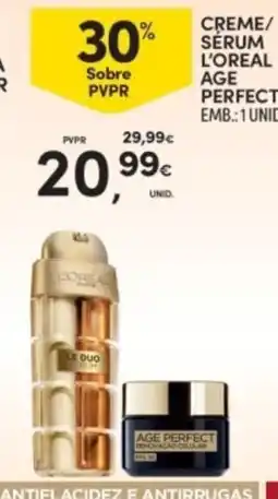 Continente creme/serum loreal age perfect promoção