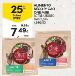 Continente purina one mini/small adult promoção