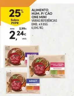 Continente Alimento húm. p/ cão one mini promoção