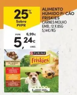 Continente alimento humido p/ cão friskies carnes molho promoção