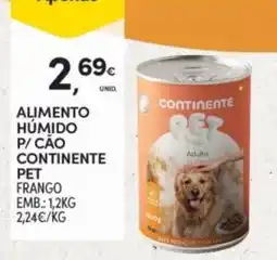 Continente Alimento húmido p/ cão continente pet frango promoção