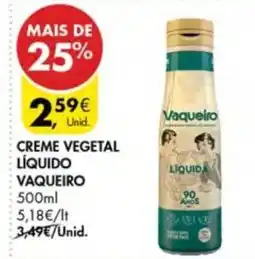 Pingo Doce Creme vegetal líquido vaqueiro promoção