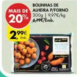 Pingo Doce Bolinhas de alheira p/forno promoção