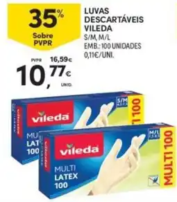 Continente luvas descartáveis vileda promoção