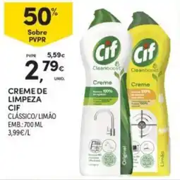Continente Creme de limpeza cif clássico/limão promoção