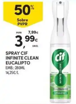 Continente Spray cif infinite clean eucalipto promoção