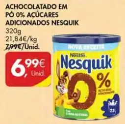 Pingo Doce Nesquik achocolatado em pó 0% açúcares adicionados promoção