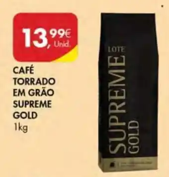 Pingo Doce Café torrado em grão supreme gold promoção