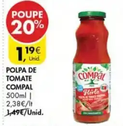 Pingo Doce Polpa de tomate compal promoção