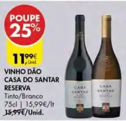 Pingo Doce vinho dão casa do santar reserva promoção