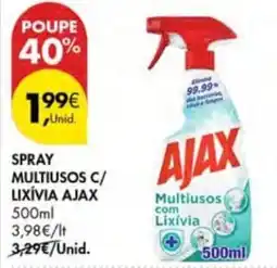 Pingo Doce spray multiusos c/ lixívia ajax promoção